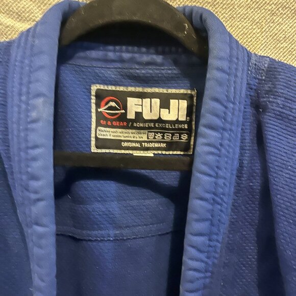 Fuji GI Gear Kimono Size 4 Unisex – Martial Arts Training Gi Blue White Heavy Du - Picture 4 of 15